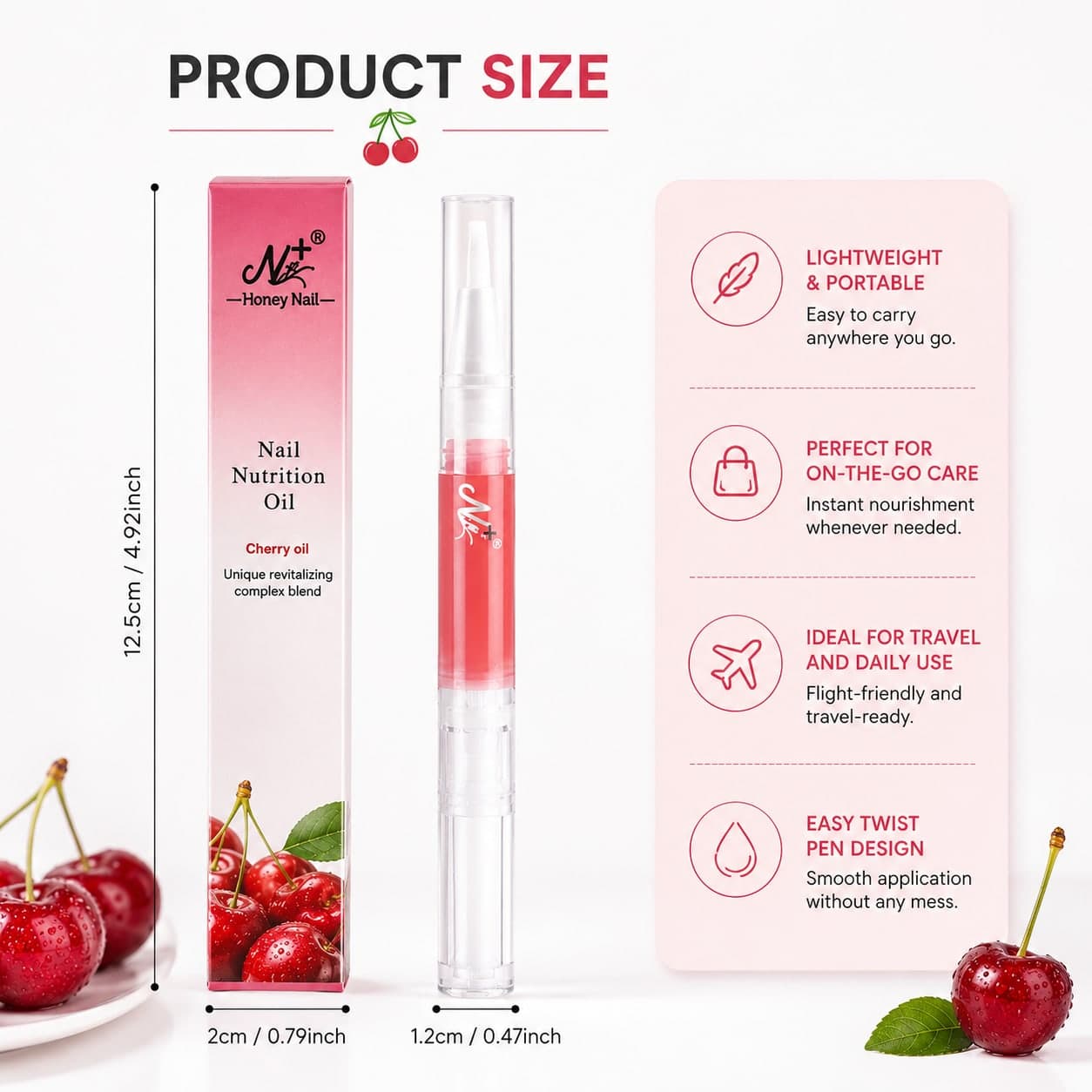 Cherry Cuticle Revitalizer Oil Pens – 2 × 2ml