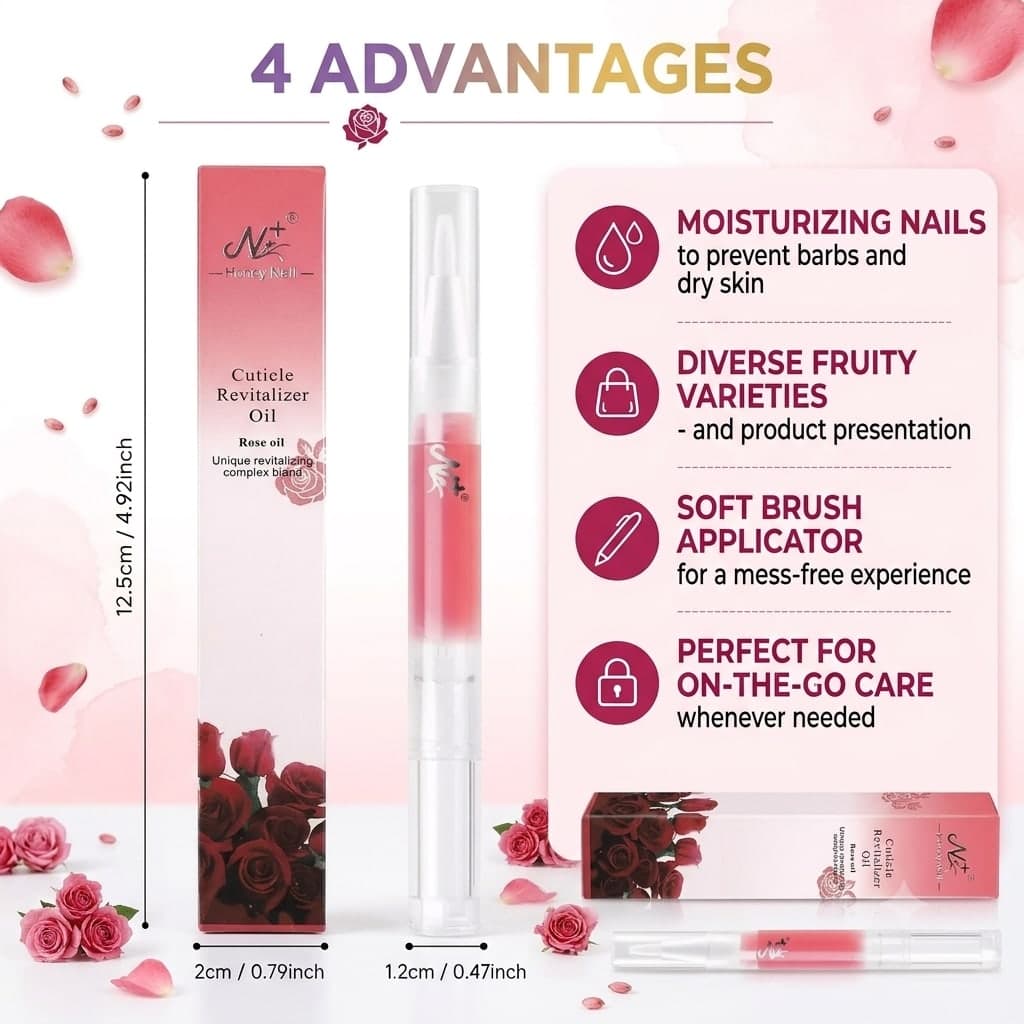 Rose Cuticle Revitalizer Oil Pens – 2 × 2ml