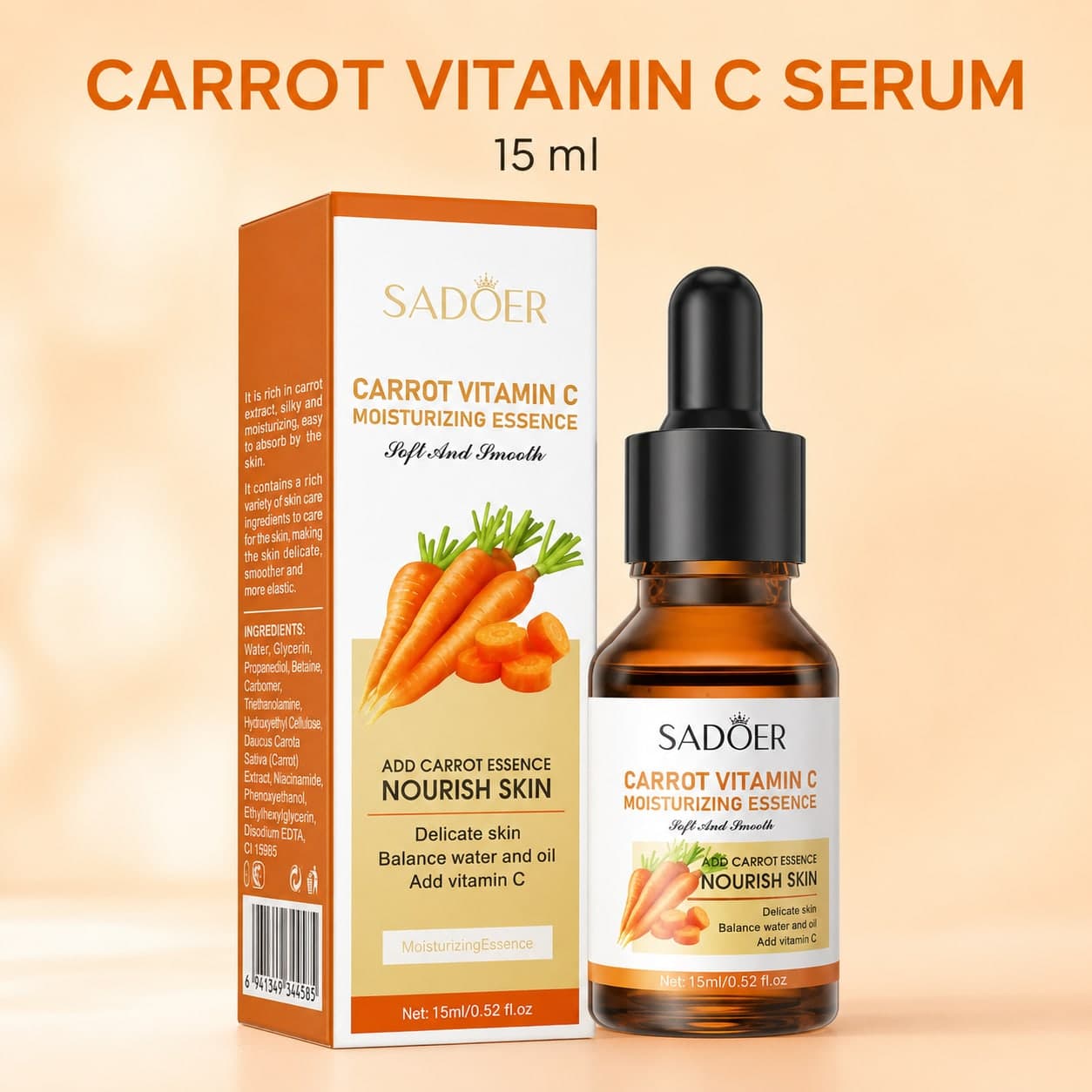 SADOER Carrot Vitamin C Moisturising Essence 15ml